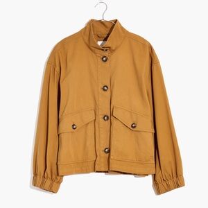 Madewell toffee Bayview balloon-sleeve jacket